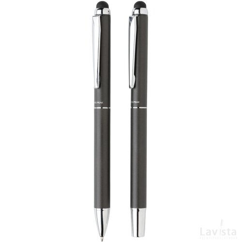Swiss Peak deluxe pen set in PU etui zwart