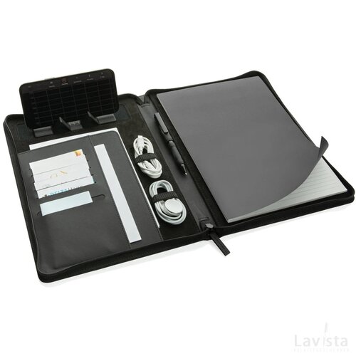 Swiss Peak Heritage RCS rPU A4 portfolio met rits zwart