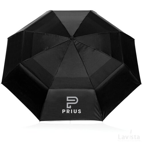 Swiss Peak Aware™ Tornado 27” pocket stormparaplu zwart