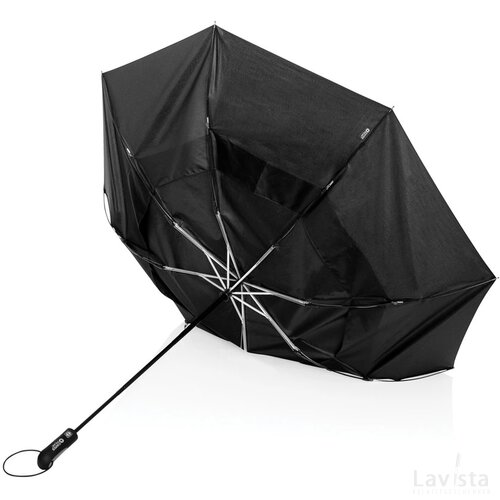 Swiss Peak Aware™ Tornado 27” pocket stormparaplu zwart
