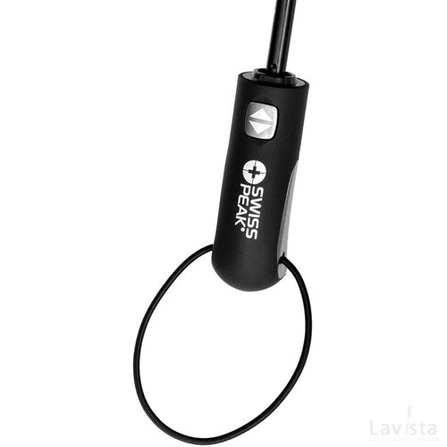 Swiss Peak Aware™ Tornado 27” pocket stormparaplu zwart