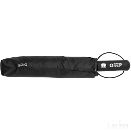 Swiss Peak Aware™ Tornado 27” pocket stormparaplu zwart