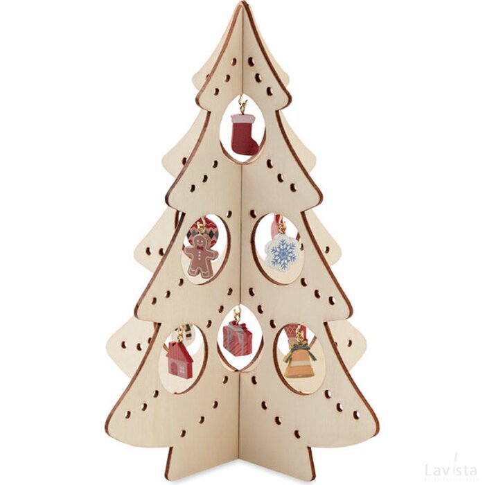 Houten kerstboom decoratie Silueta hout