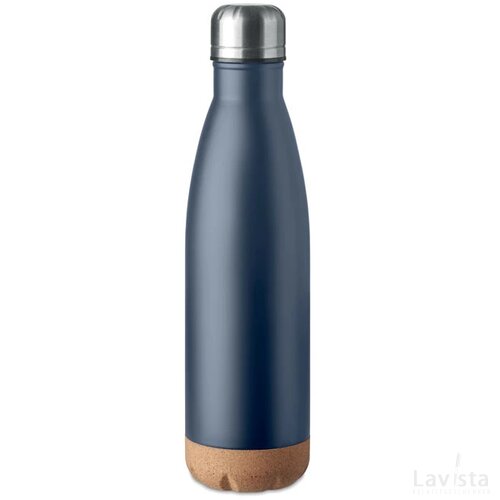 Dubbelwandige fles 500 ml Aspen cork donker marineblauw