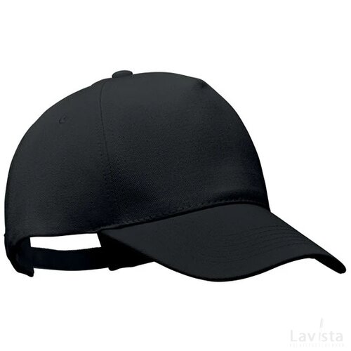 Baseball cap biologisch katoen Bicca cap zwart