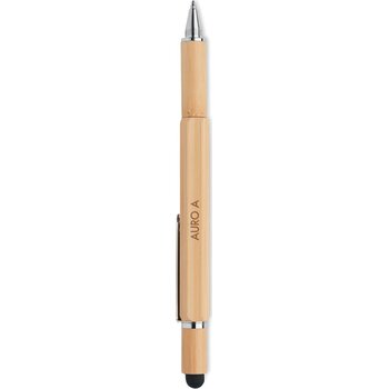 Multifunctionele pen met waterpas Bruin