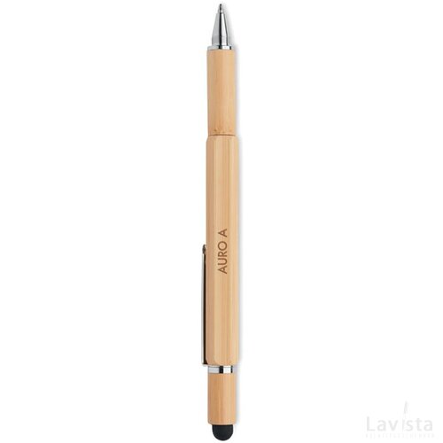 Multifunctionele pen met waterpas Bruin