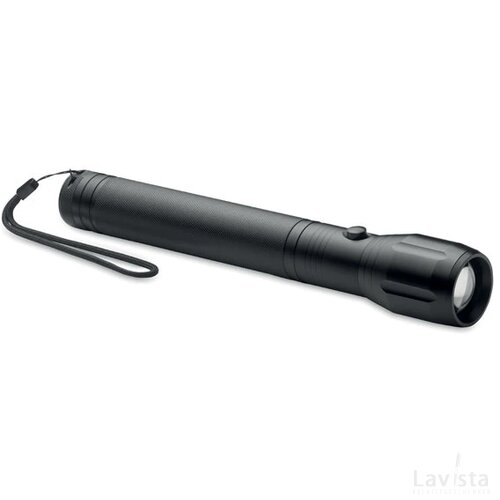 Grote aluminium led-zaklamp Ento zwart