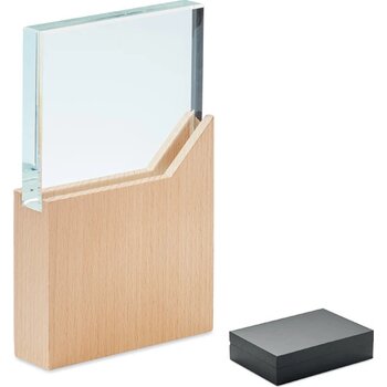 Award plaquette Zeal hout