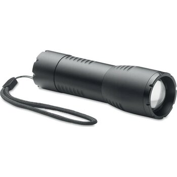 Kleine aluminium led-zaklamp Enta zwart