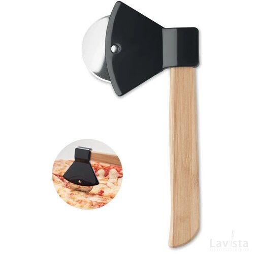 Pizzasnijder bamboe handvat Zaza zwart