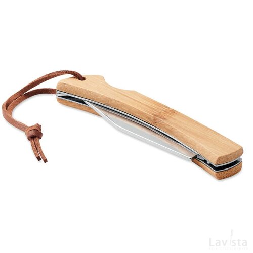 Opvouwbaar mes in bamboe Mansan hout