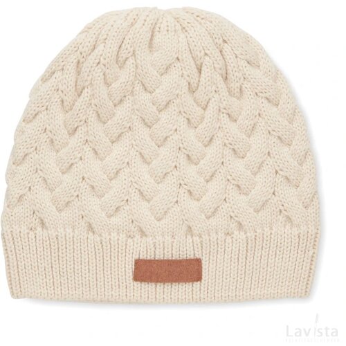 Gebreide muts van rpet Katmai beige