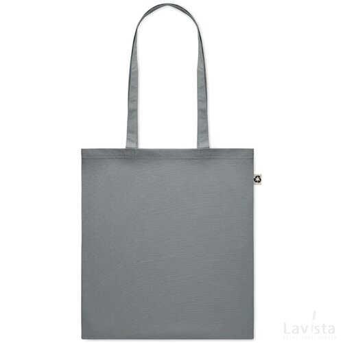 Boodschappentas recycled katoen Zoco colour donker grijs