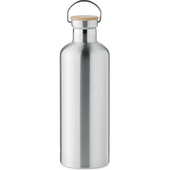 Dubbelwandige thermosfles 1,5l Helsinki extra mat zilver