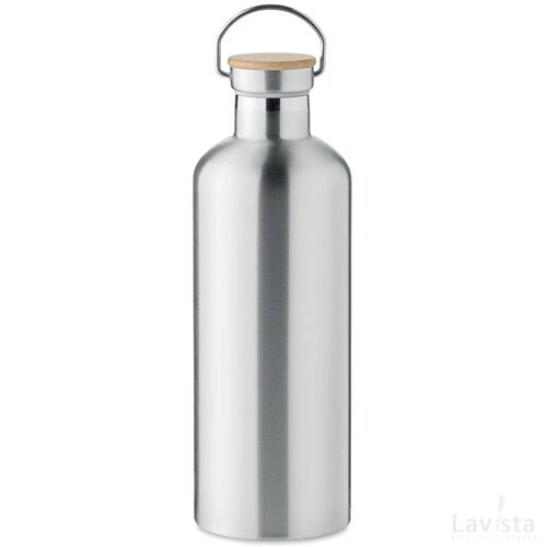 Dubbelwandige thermosfles 1,5l Helsinki extra mat zilver