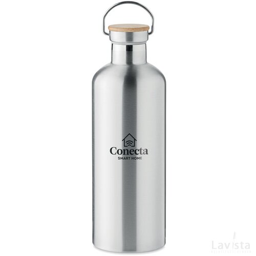 Grote thermosfles met handvat (1500 ml) Zilver