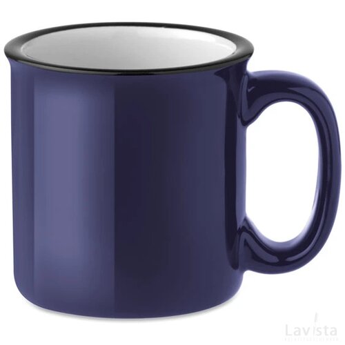 Keramische vintage beker Tweenies donker marineblauw