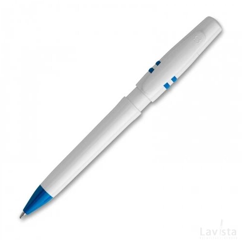 Balpen Nora hardcolour wit / blauw
