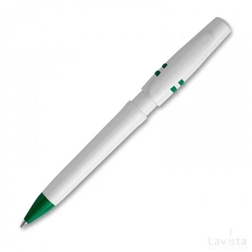 Balpen Nora hardcolour wit / groen