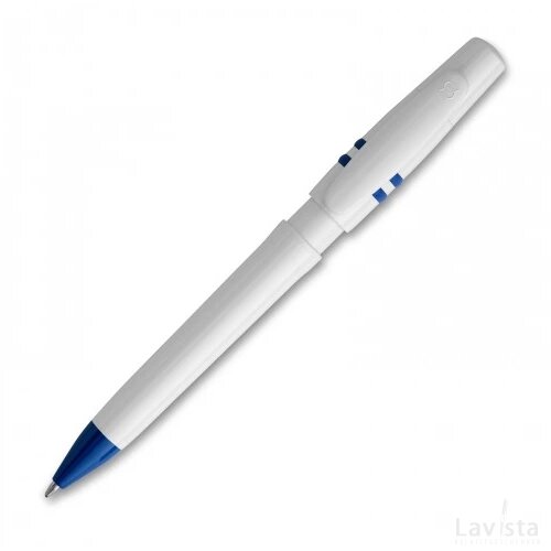 Balpen Nora hardcolour wit / donker blauw