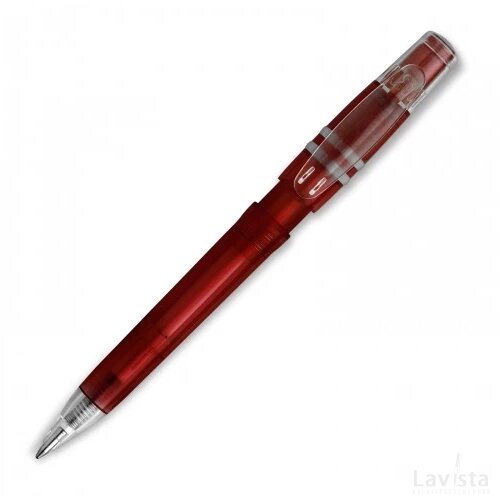 Balpen Nora Clear transparant transparant/donker rood