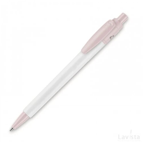 Balpen Baron 03 recycled hardcolour wit/pastel roze