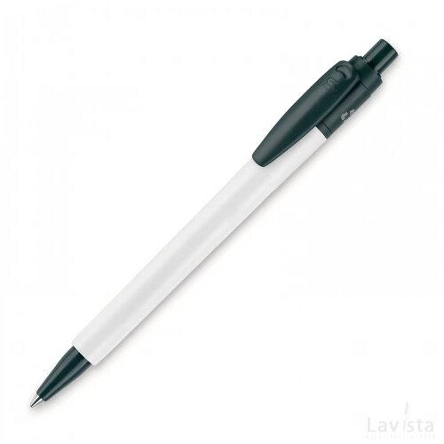 Balpen Baron 03 recycled hardcolour wit / donker groen