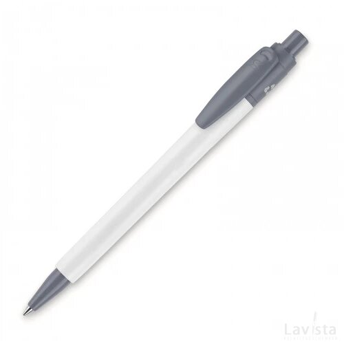 Balpen Baron 03 recycled hardcolour wit/donker grijs