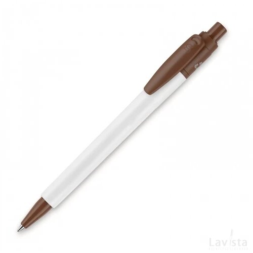 Balpen Baron 03 recycled hardcolour wit/bruin