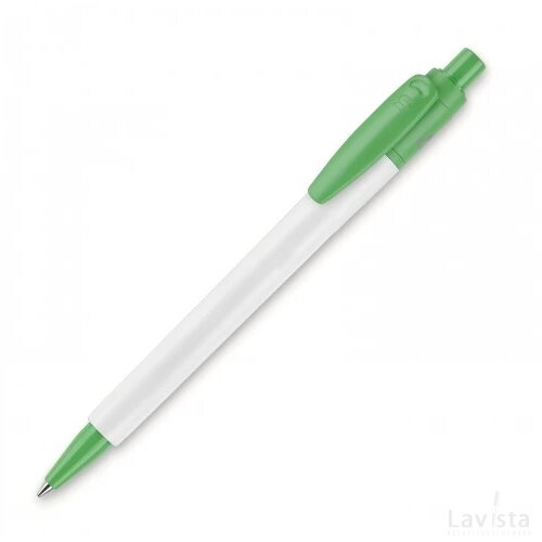 Balpen Baron 03 recycled hardcolour wit / licht groen