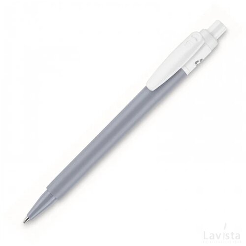 Balpen Baron 03 colour recycled hardcolour grijs / wit