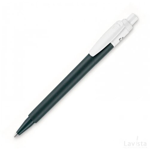Balpen Baron 03 colour recycled hardcolour donkergroen / wit