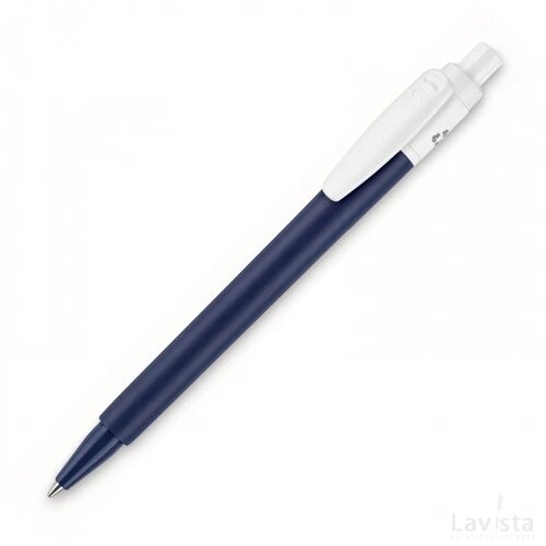 Balpen Baron 03 colour recycled hardcolour donker blauw / wit