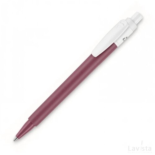 Balpen Baron 03 colour recycled hardcolour donker roze/wit