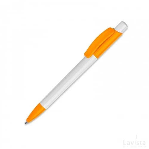 Balpen Kamal hardcolour wit / oranje