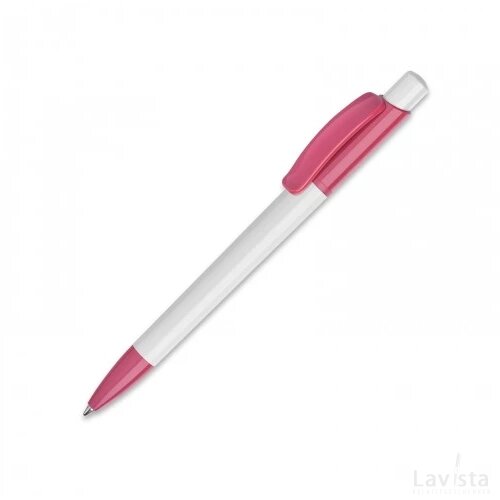 Balpen Kamal hardcolour wit / roze