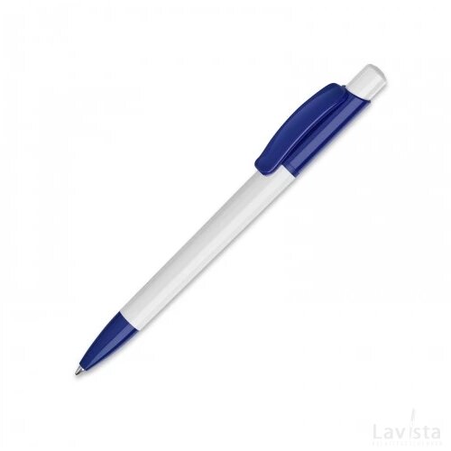 Balpen Kamal hardcolour wit / donker blauw