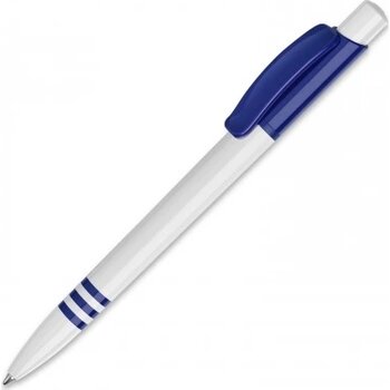 Balpen Tropic hardcolour wit / donker blauw