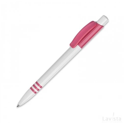 Balpen Tropic hardcolour wit / roze