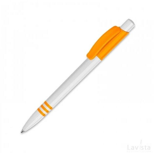 Balpen Tropic hardcolour wit / oranje