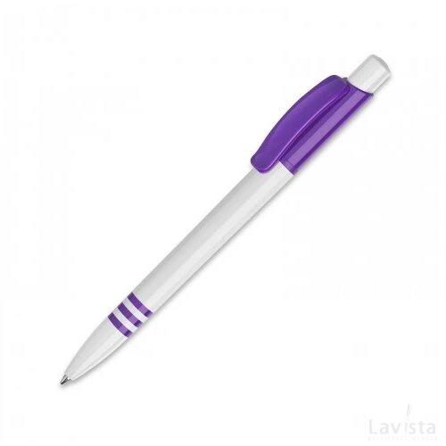 Balpen Tropic hardcolour wit / paars