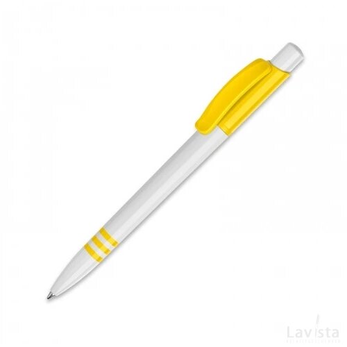 Balpen Tropic hardcolour wit / geel