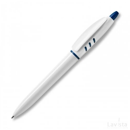 Balpen S30 hardcolour wit / donker blauw
