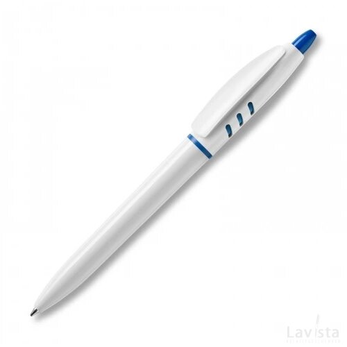 Balpen S30 hardcolour wit / blauw