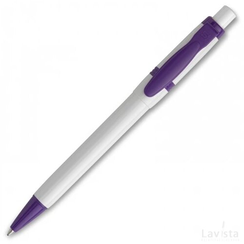 Balpen Olly hardcolour wit / lila