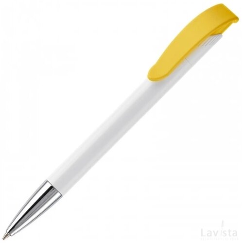 Balpen Apollo hardcolour wit / geel