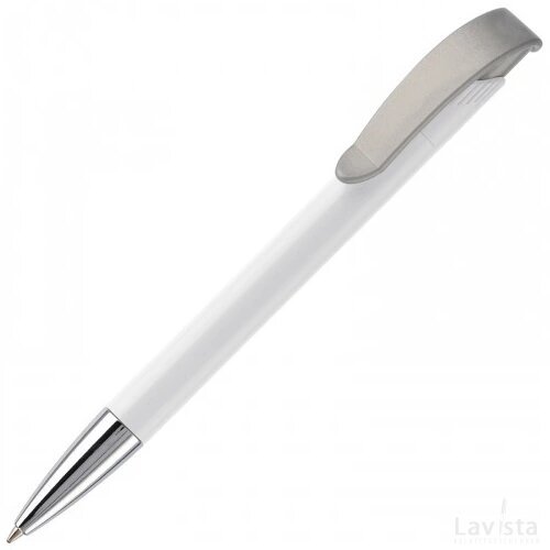 Balpen Apollo hardcolour wit / zilver