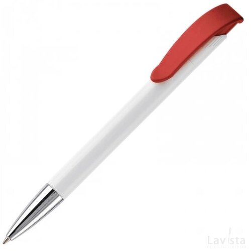 Balpen Apollo hardcolour wit / rood