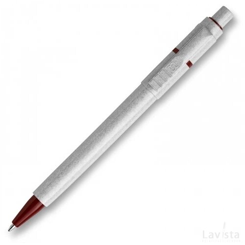 Balpen Baron Stone hardcolour grijs/donker rood